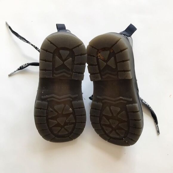 ZARA navy blue patent combat boots VGUC size 22(6.5) - Picture 6 of 6